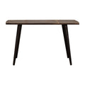 Table basse en frêne noir incrustée de laiton