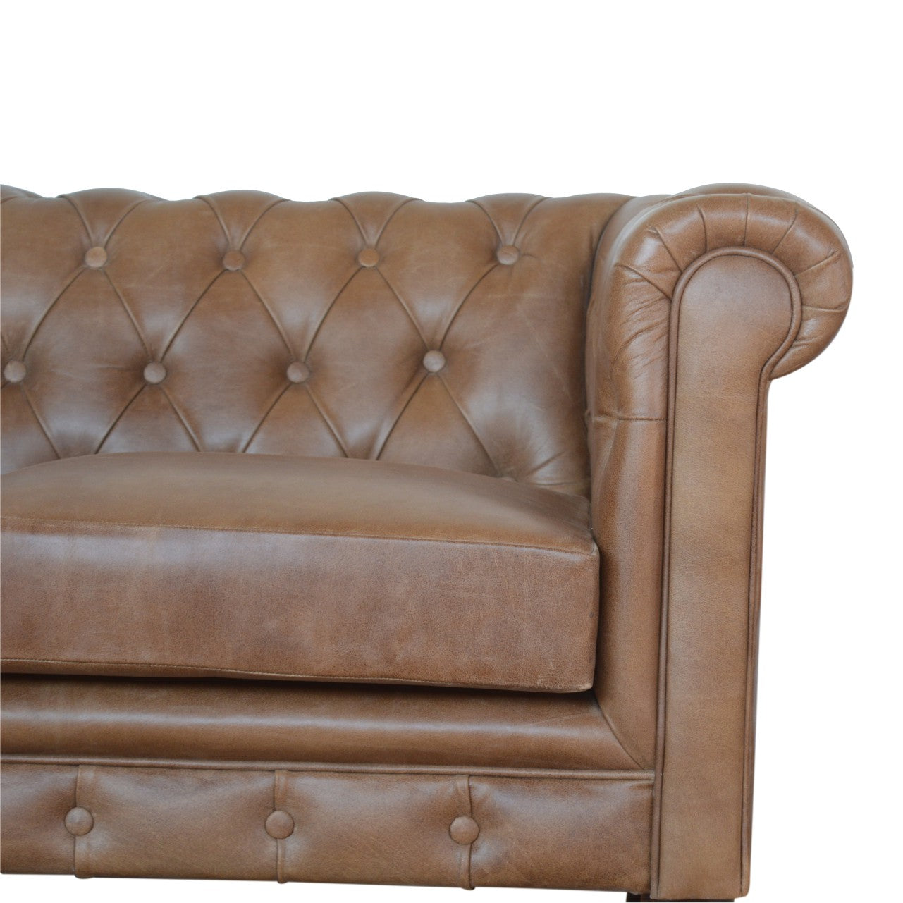 Chesterfield en cuir de buffle