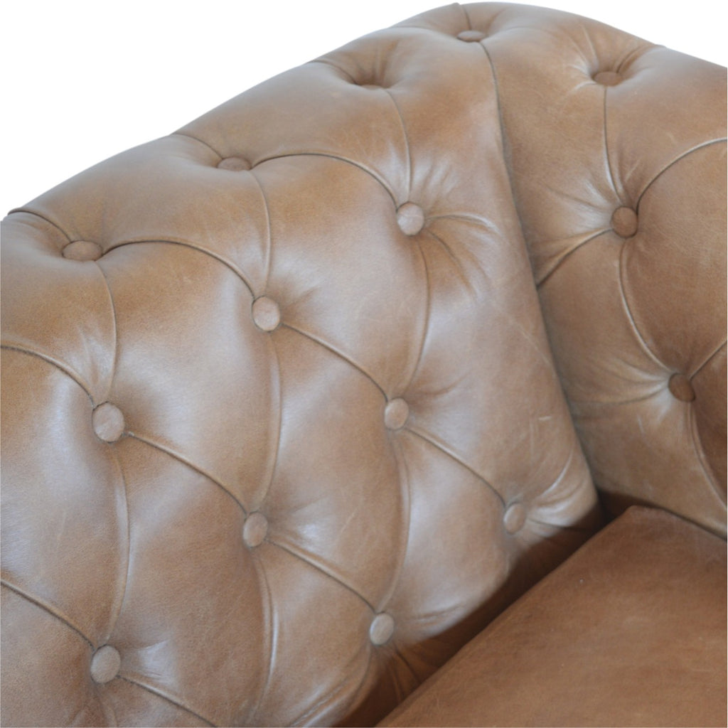 Chesterfield en cuir de buffle