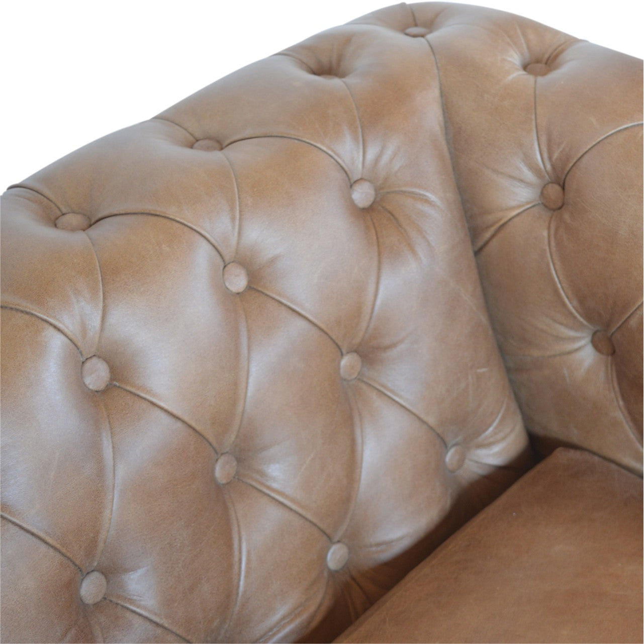 Chesterfield en cuir de buffle