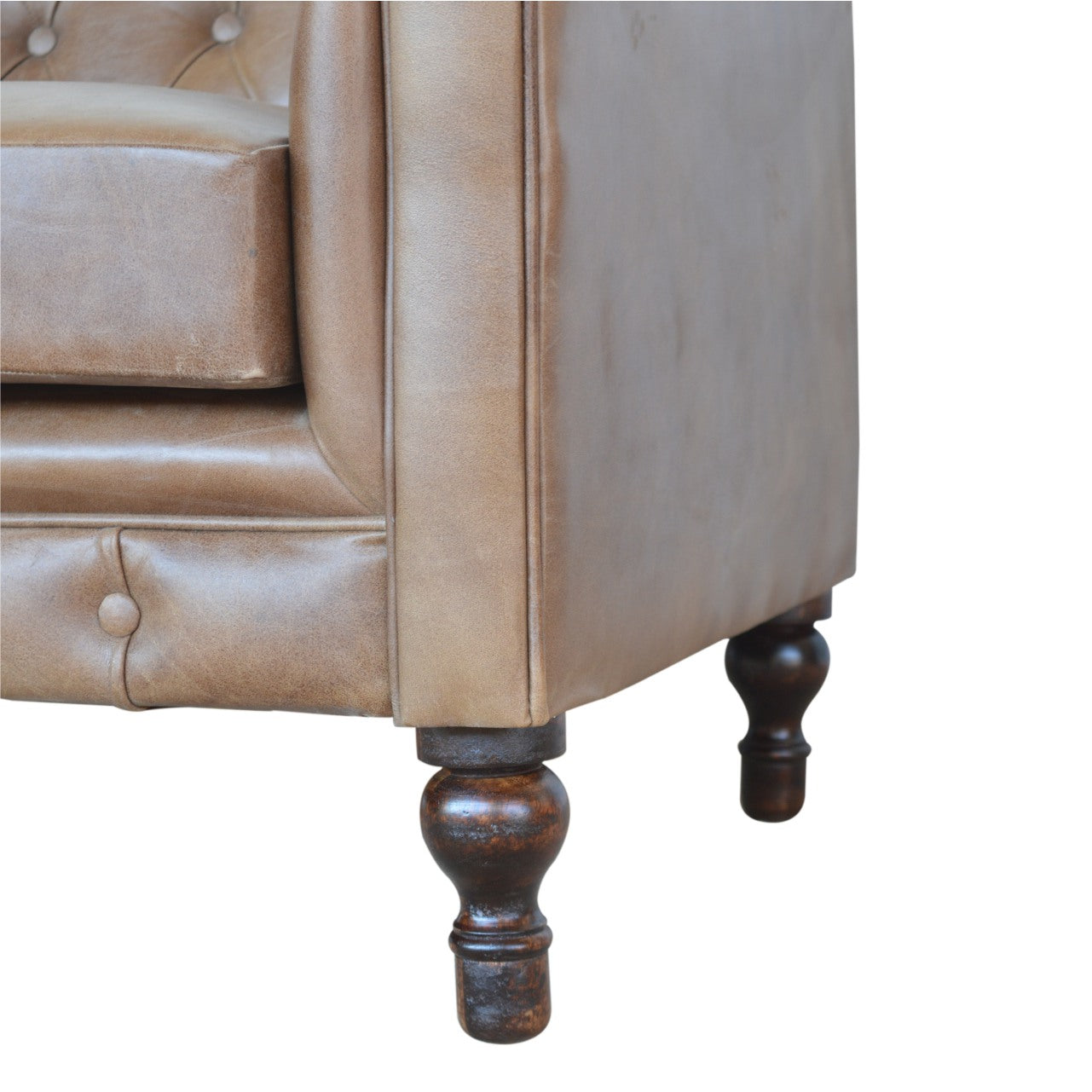 Chesterfield en cuir de buffle