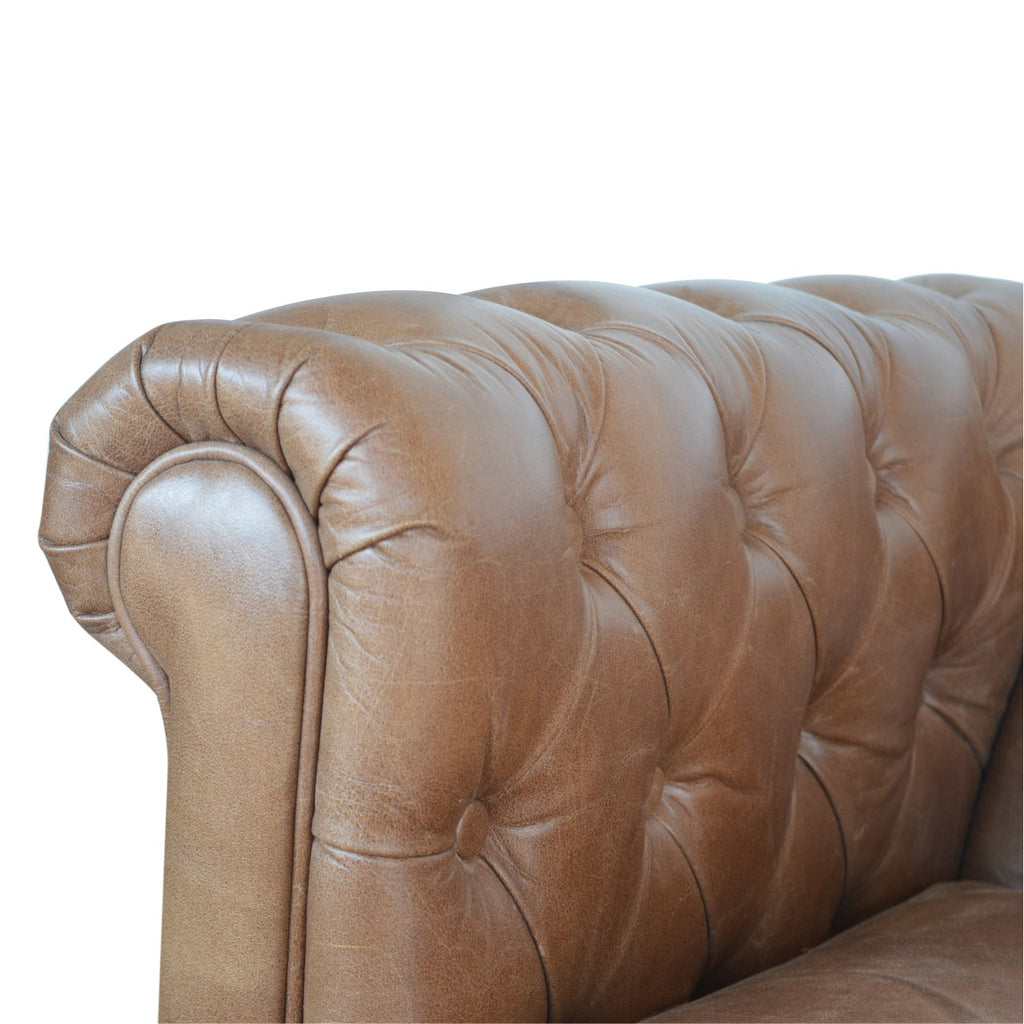 Chesterfield en cuir de buffle