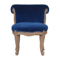 Chaise cloutée bleu royal
