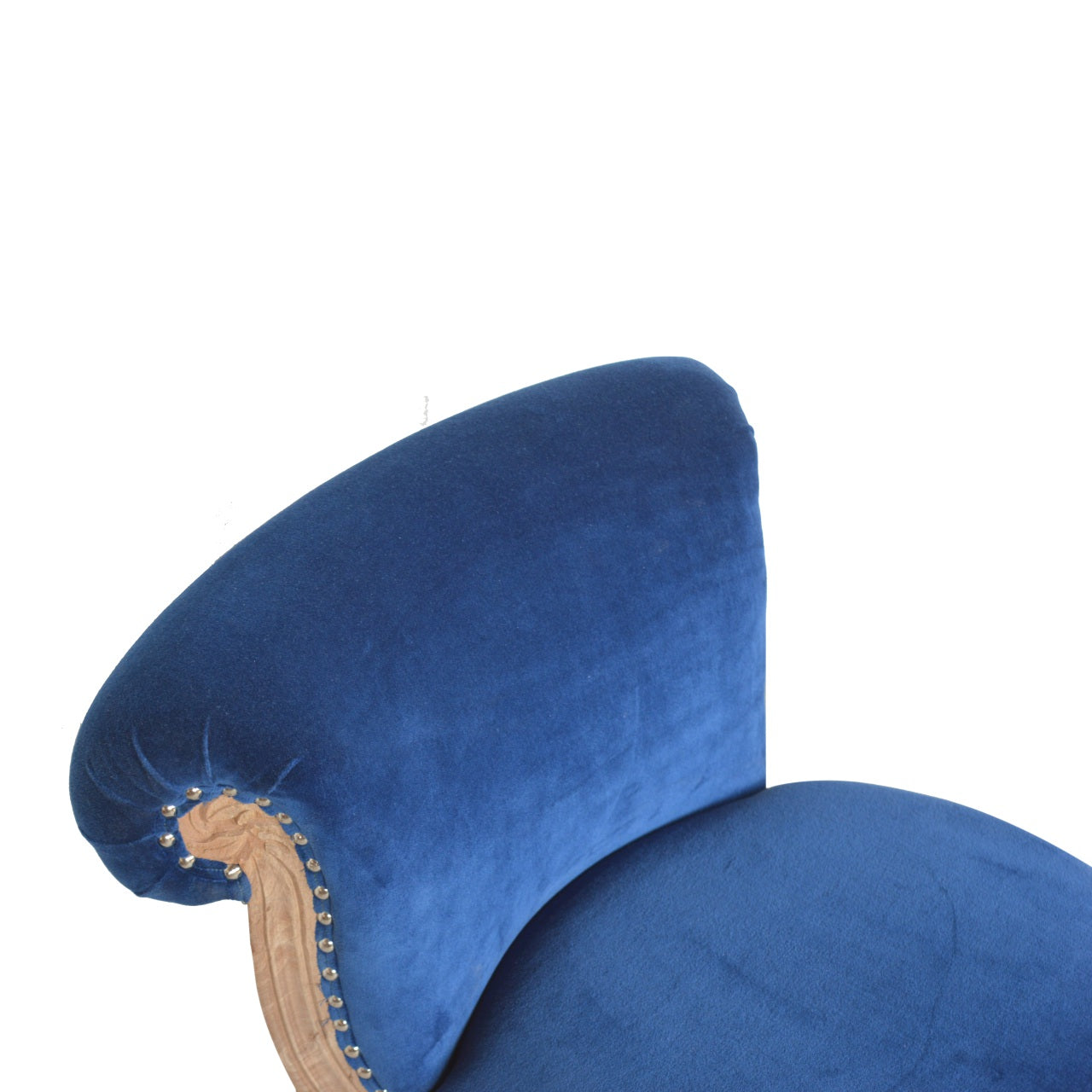 Chaise cloutée bleu royal