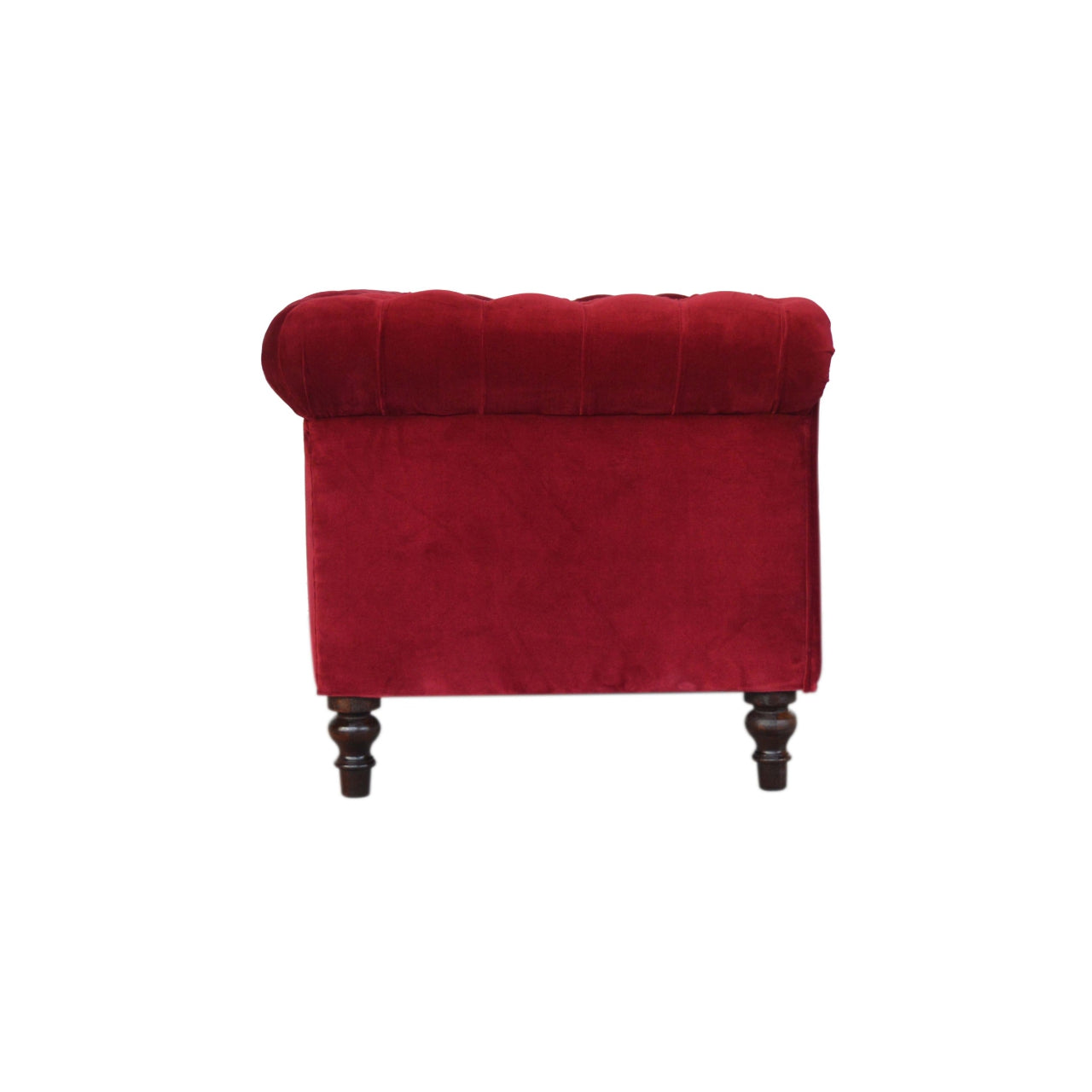 Canapé Chesterfield en velours rouge bordeaux