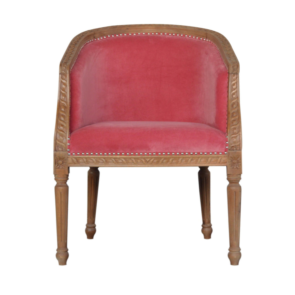 Fauteuil d'appoint en velours rose