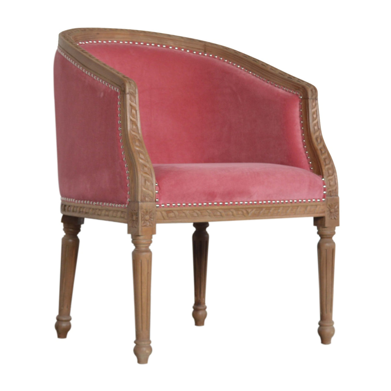 Fauteuil d'appoint en velours rose