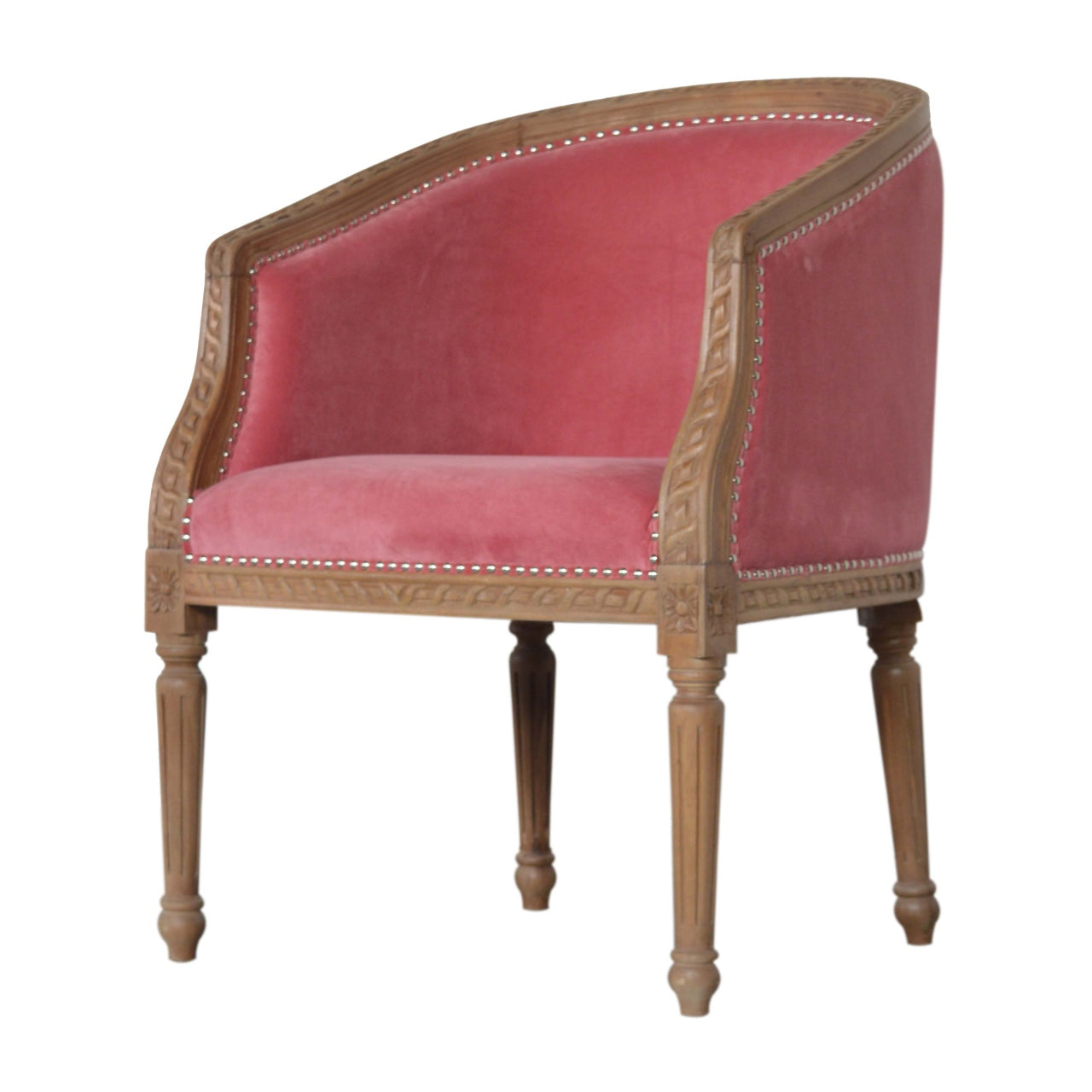 Fauteuil d'appoint en velours rose