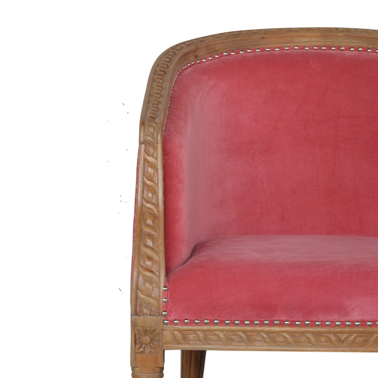 Fauteuil d'appoint en velours rose