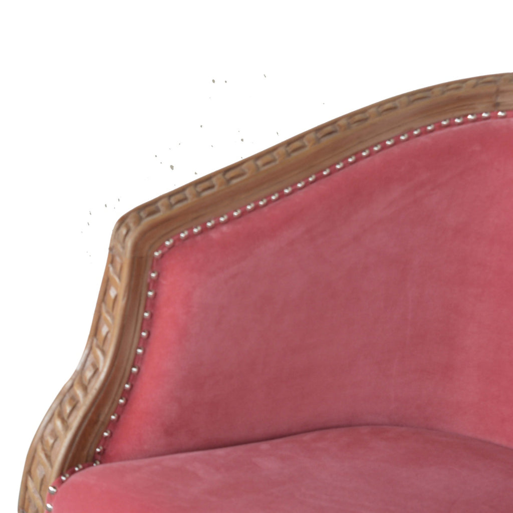 Fauteuil d'appoint en velours rose