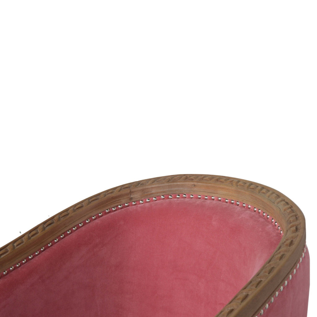 Fauteuil d'appoint en velours rose