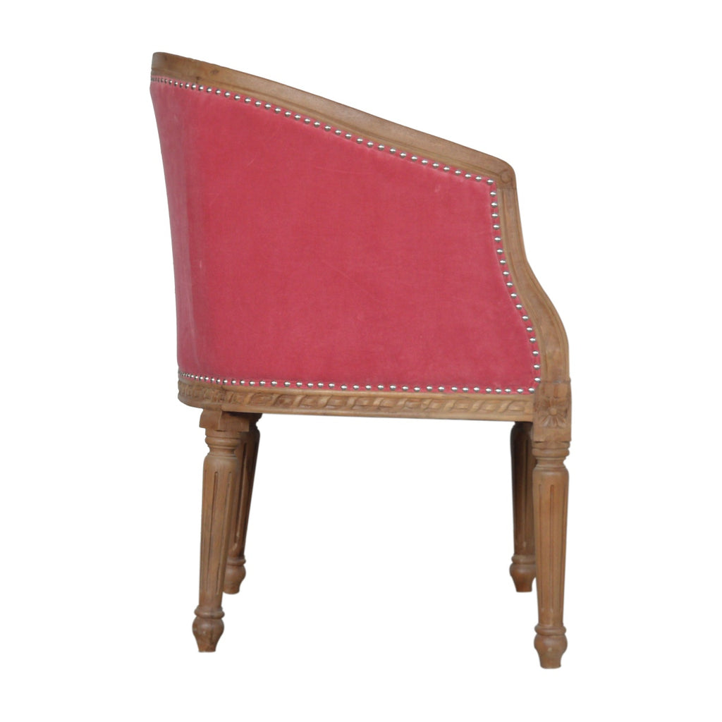 Fauteuil d'appoint en velours rose
