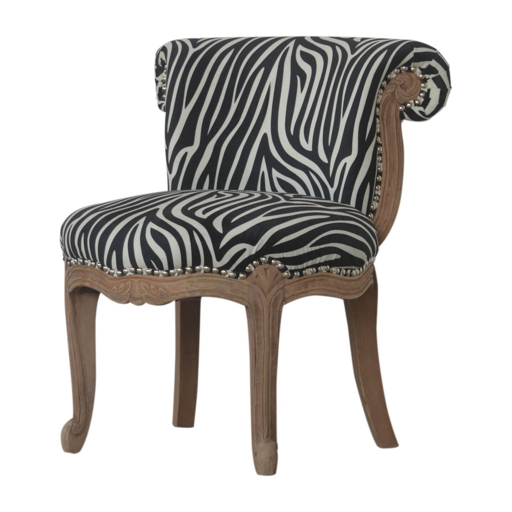 Chaise à imprimé zèbre