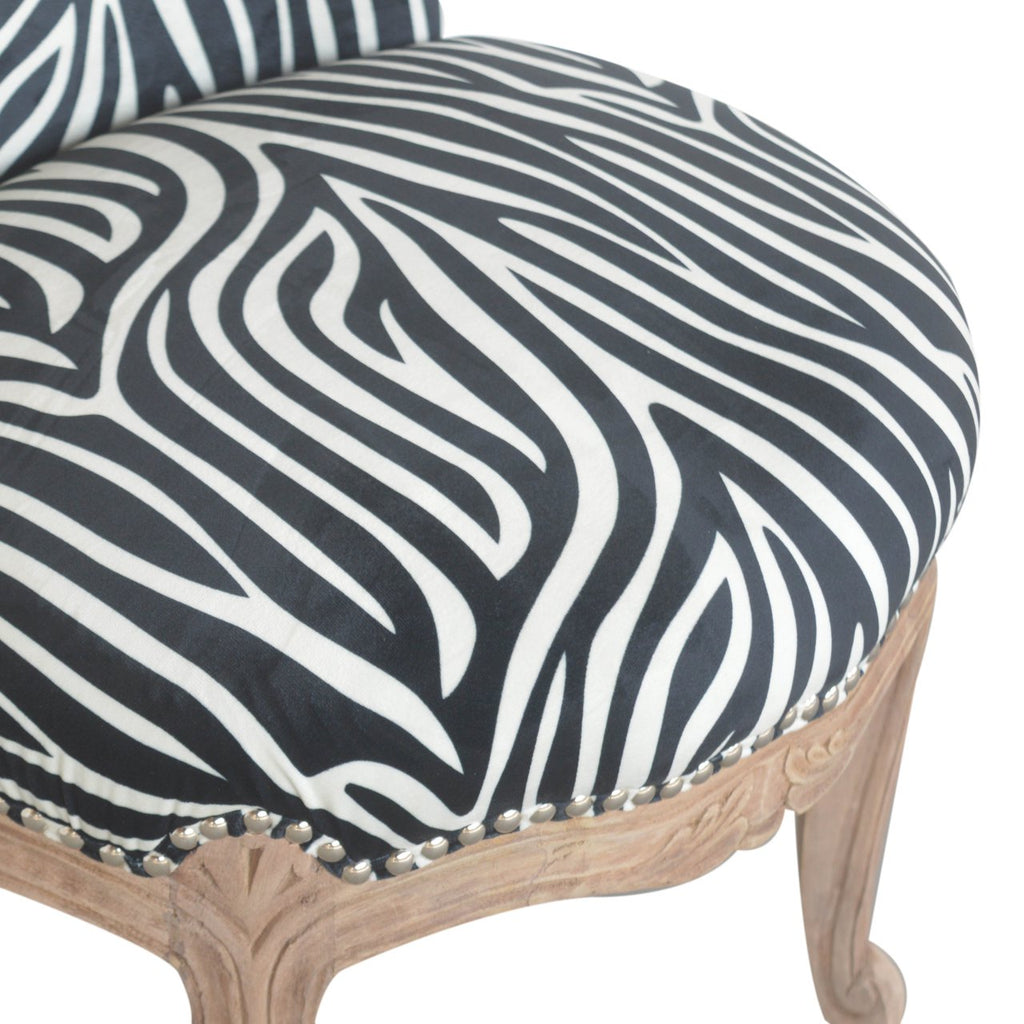 Chaise à imprimé zèbre