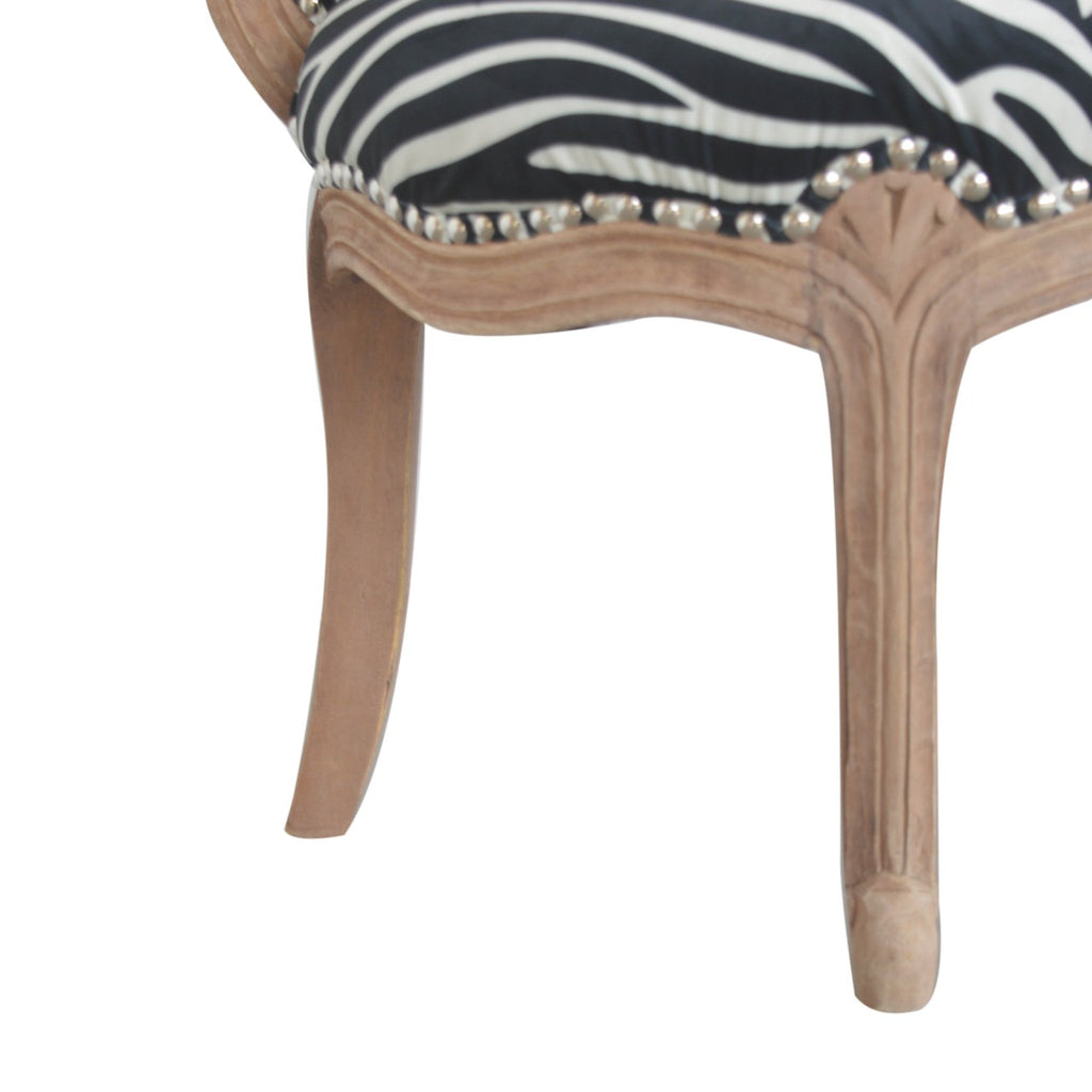 Chaise à imprimé zèbre