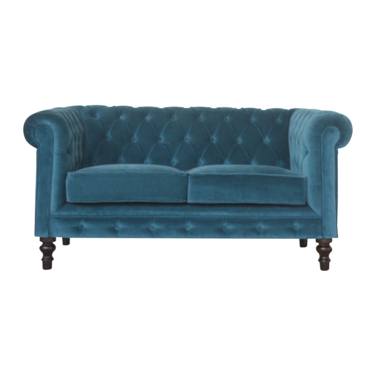 Canapé Chesterfield bleu sarcelle