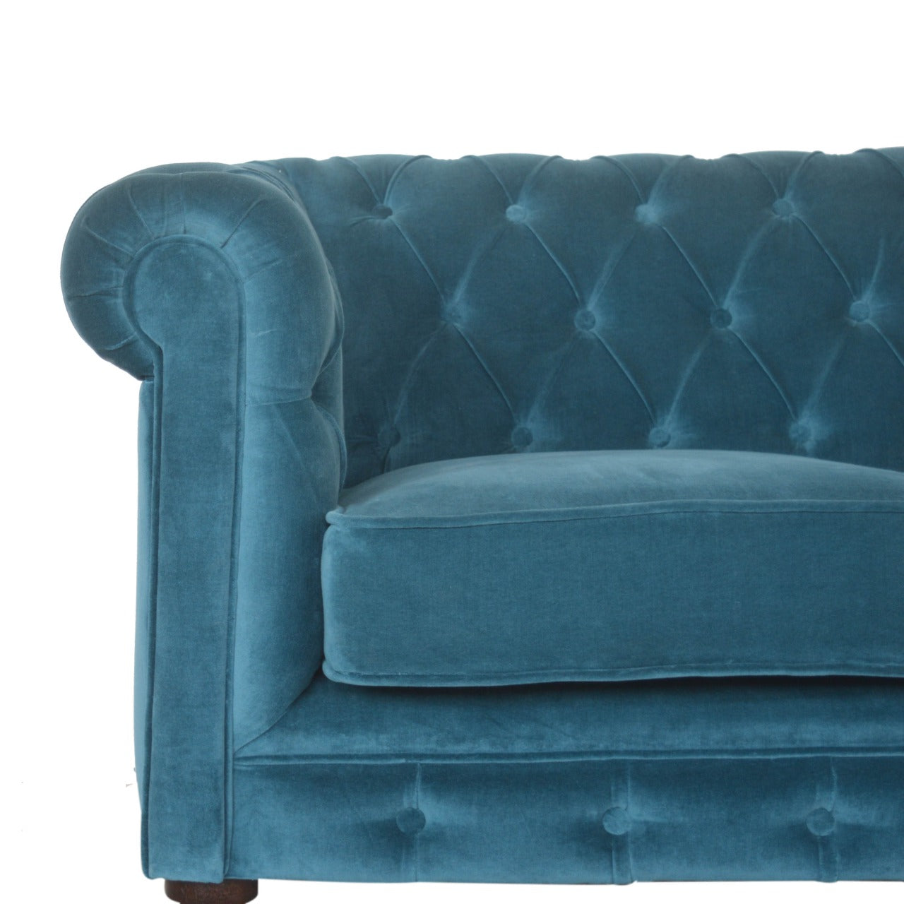 Canapé Chesterfield bleu sarcelle