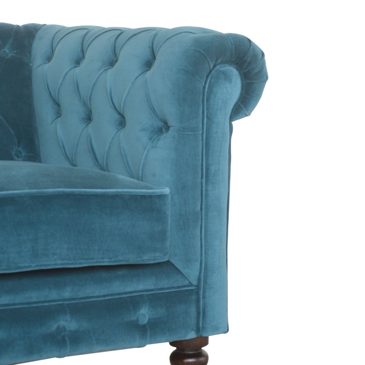 Canapé Chesterfield bleu sarcelle