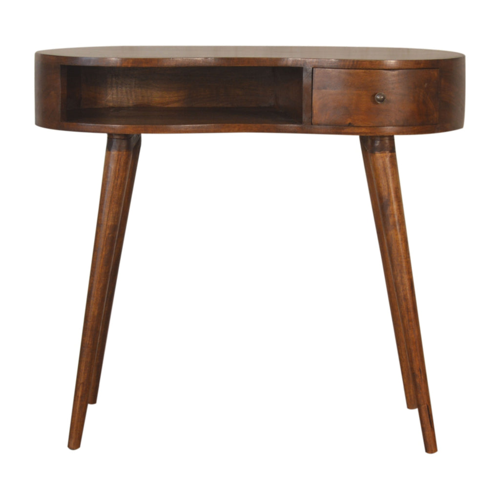 Bureau arrondi en châtaignier