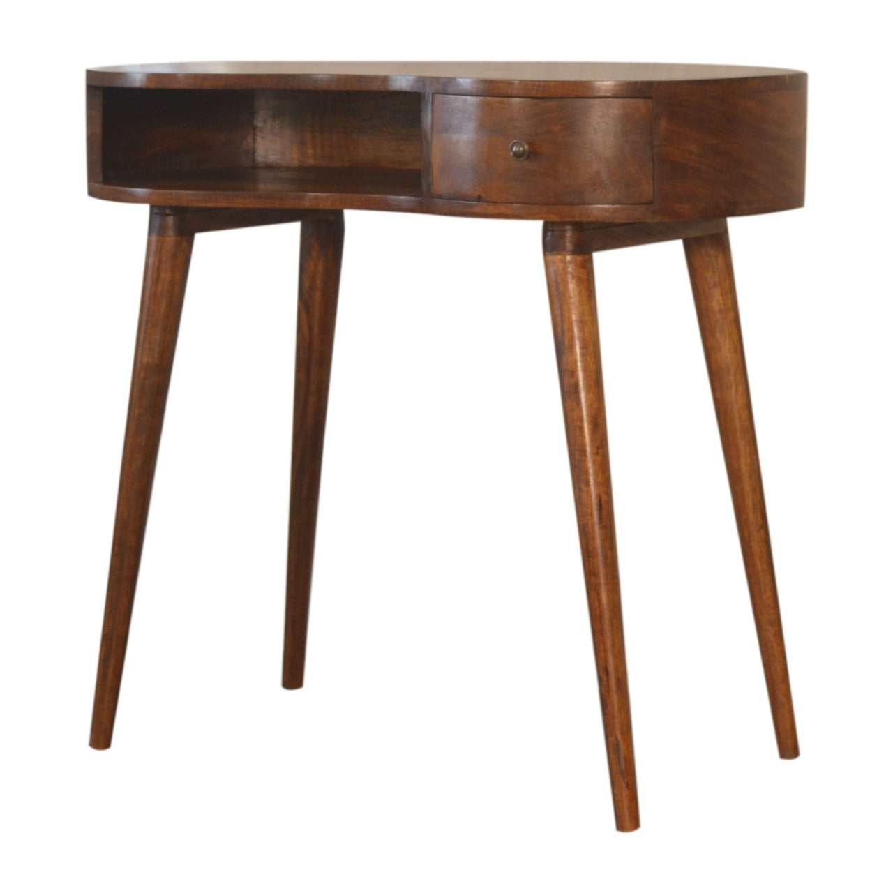 Bureau arrondi en châtaignier