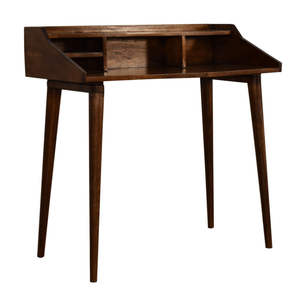 Bureau à tiroirs multiples couleur châtaigne