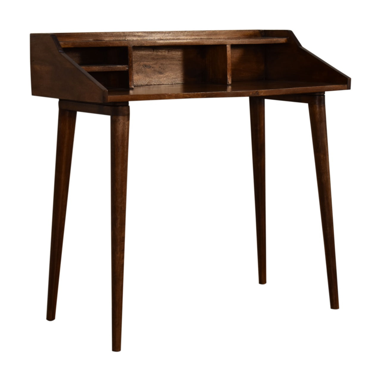 Bureau à tiroirs multiples couleur châtaigne