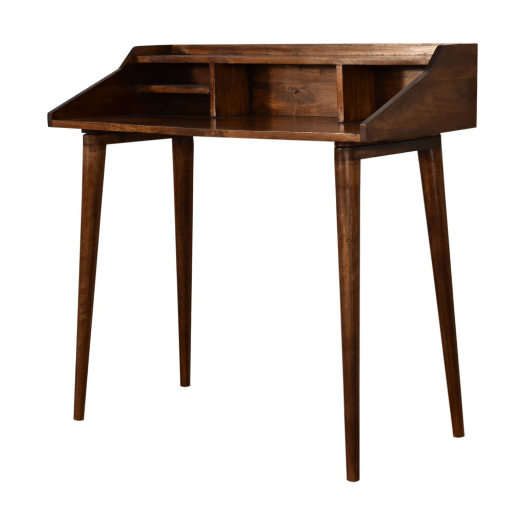 Bureau à tiroirs multiples couleur châtaigne