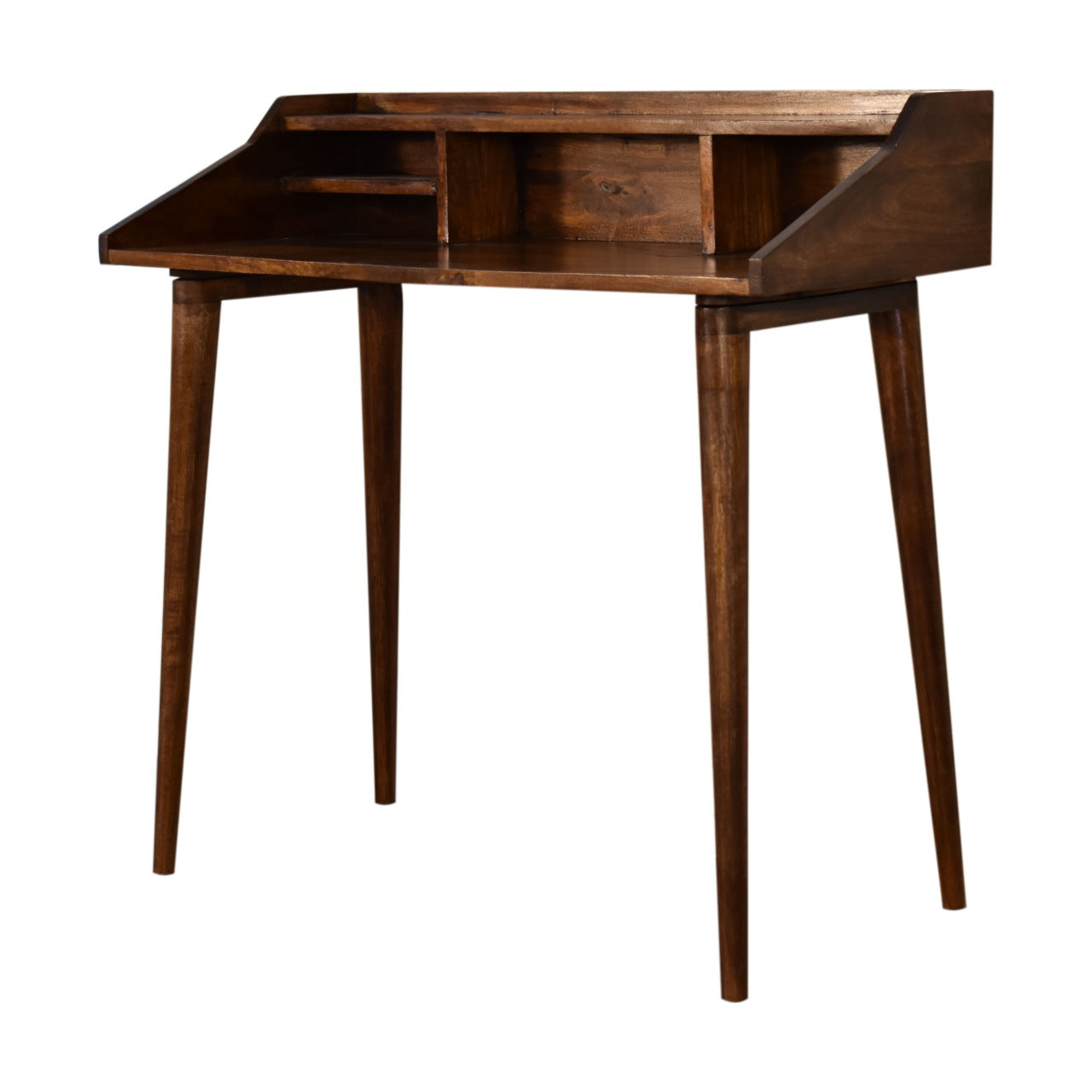 Bureau à tiroirs multiples couleur châtaigne