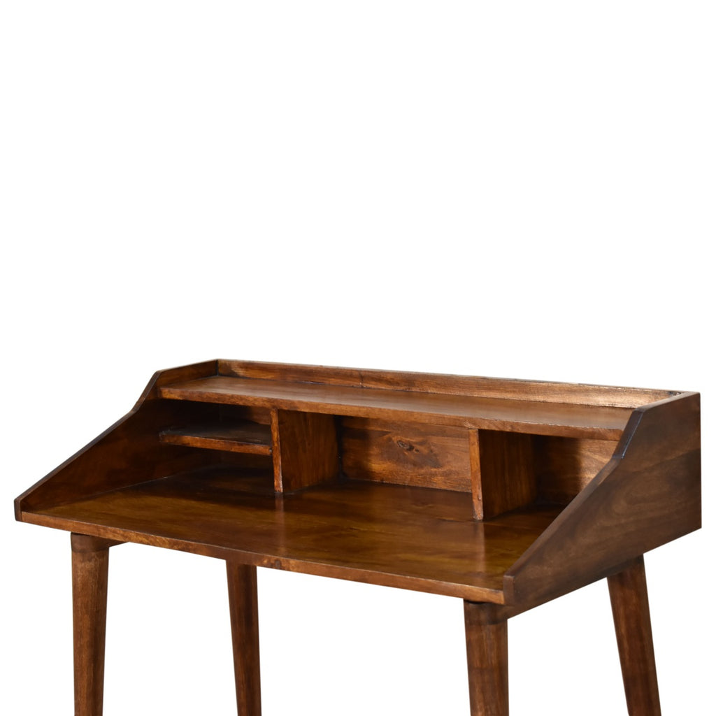 Bureau à tiroirs multiples couleur châtaigne