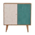 Armoire Acadia bleu sarcelle et blanche