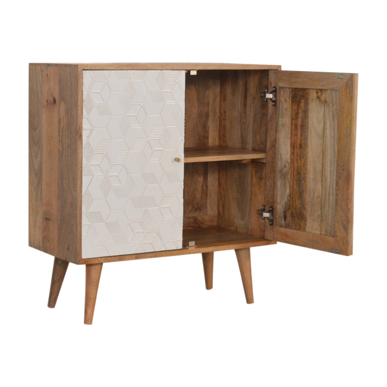 Armoire Acadia bleu sarcelle et blanche
