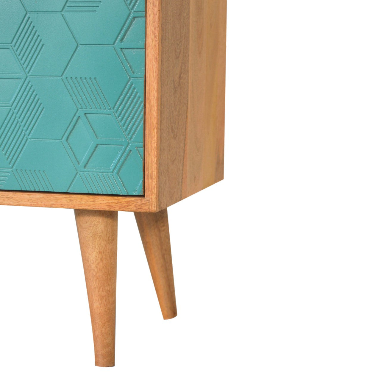 Armoire Acadia bleu sarcelle et blanche