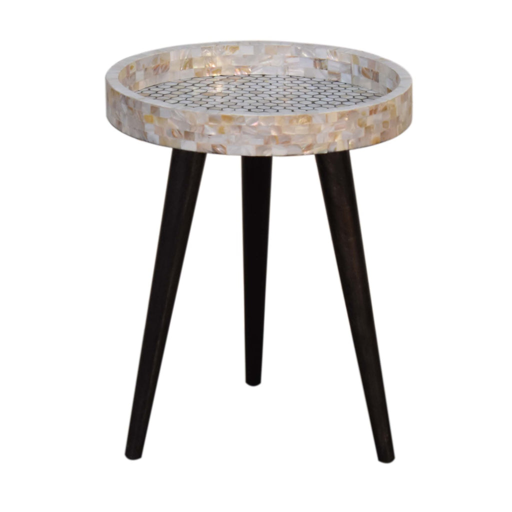 Table d'appoint en mosaïque nid d'abeille