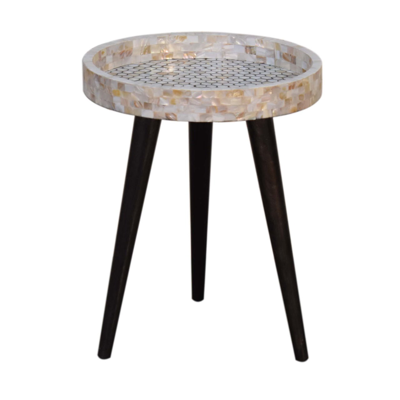 Table d'appoint en mosaïque nid d'abeille