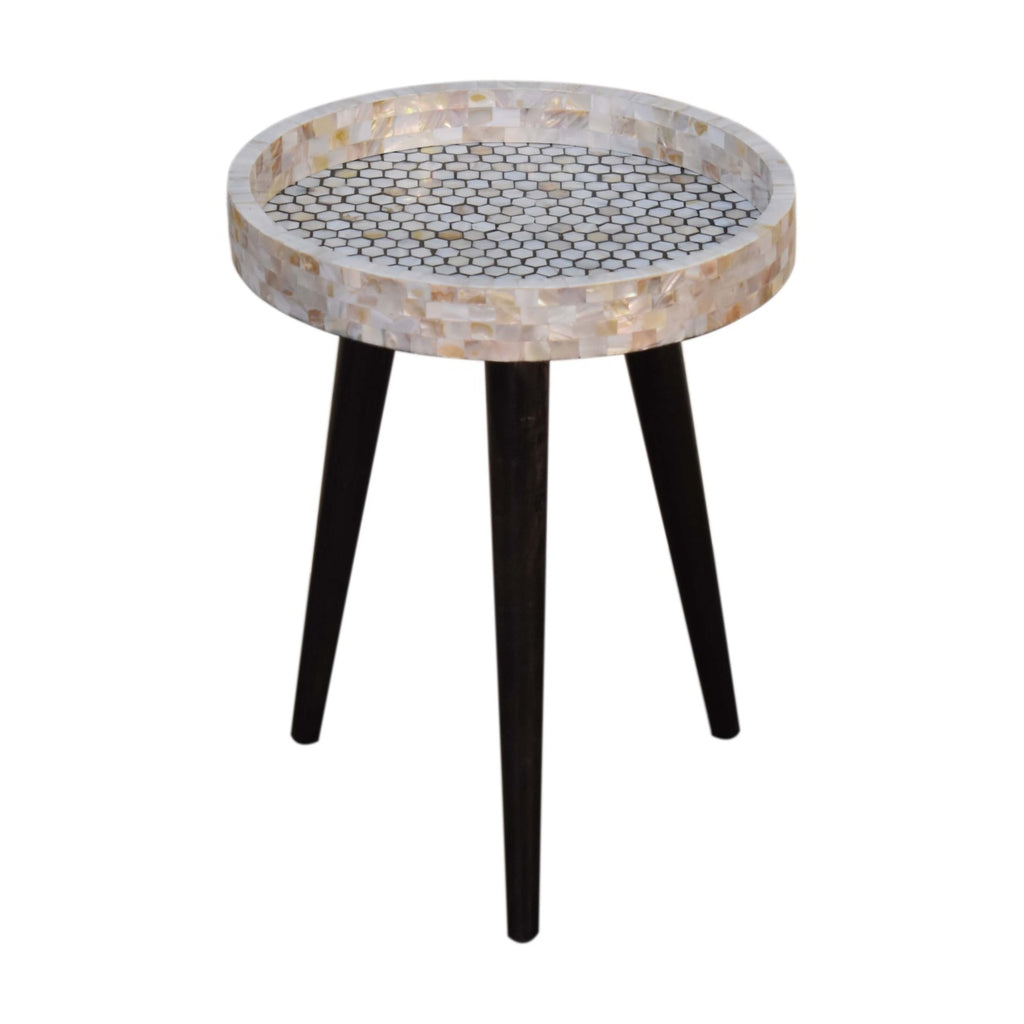 Table d'appoint en mosaïque nid d'abeille