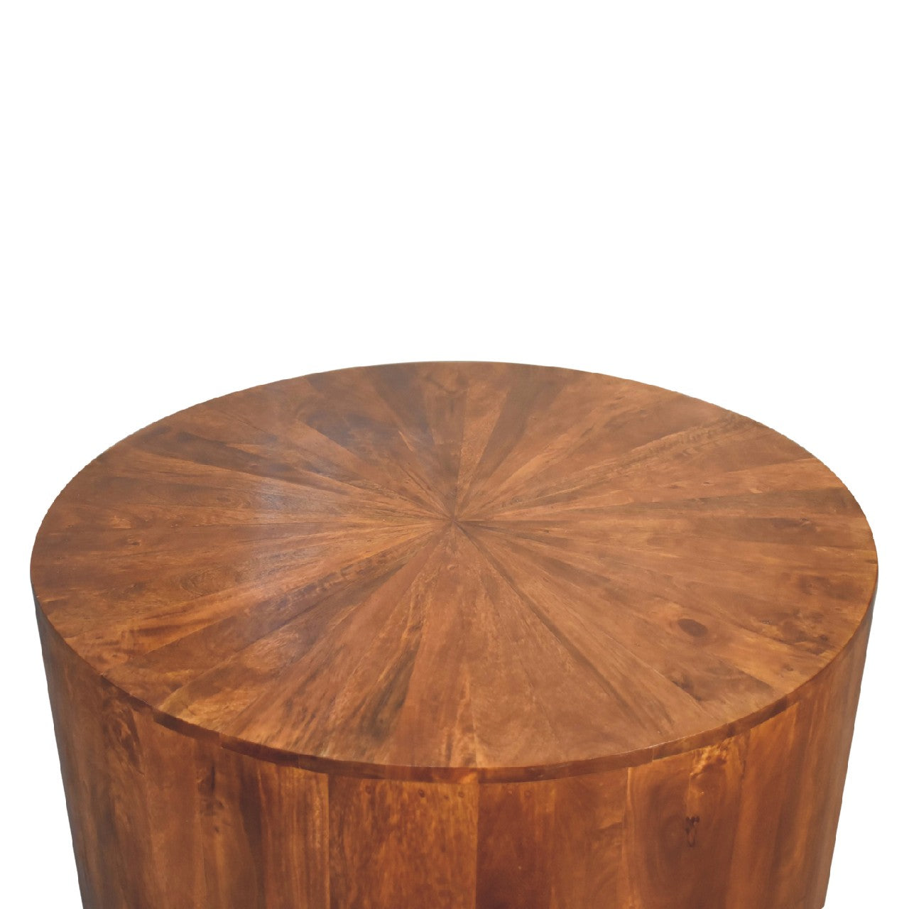 Table basse ronde en bois de châtaignier