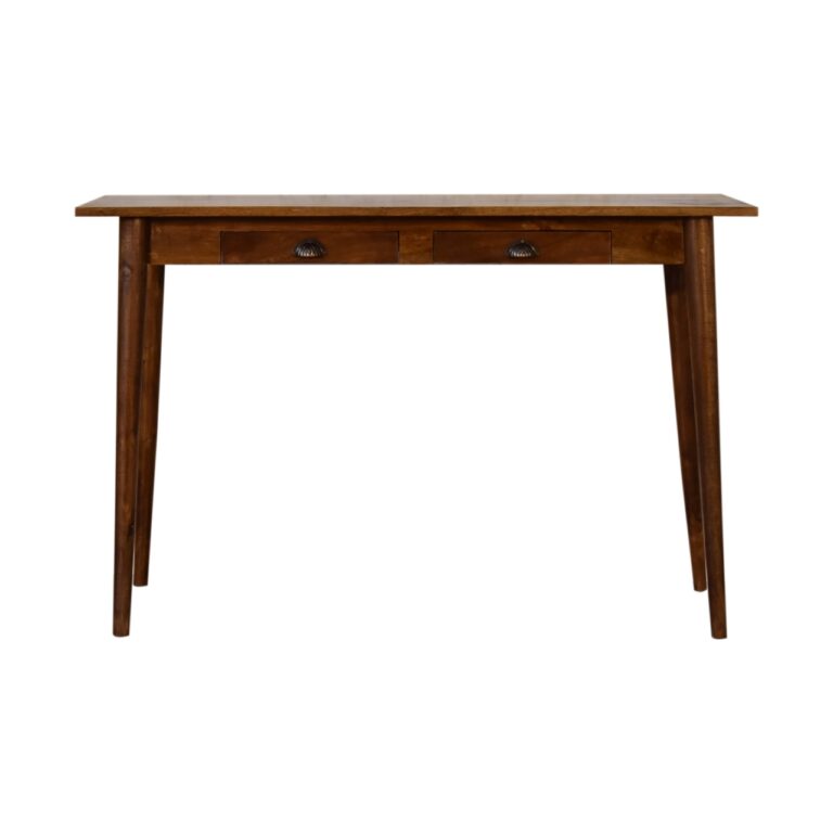Bureau à deux tiroirs en châtaignier