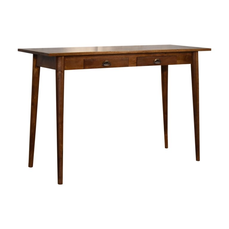 Bureau à deux tiroirs en châtaignier