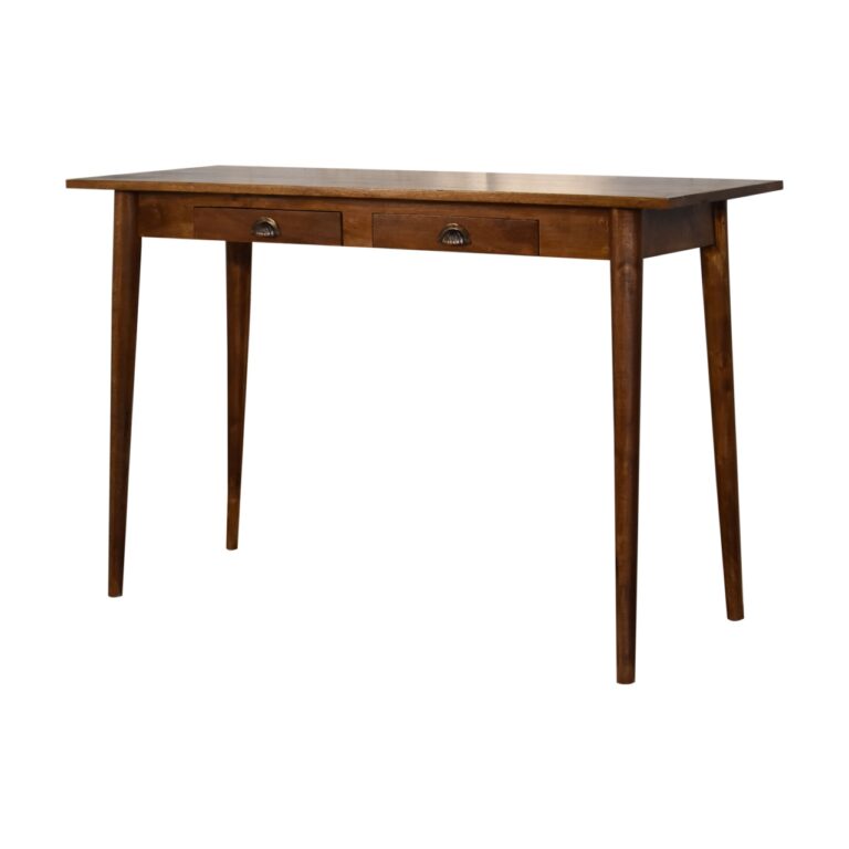 Bureau à deux tiroirs en châtaignier