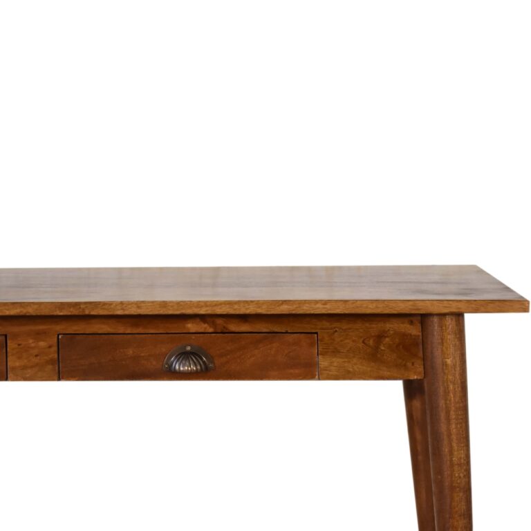 Bureau à deux tiroirs en châtaignier