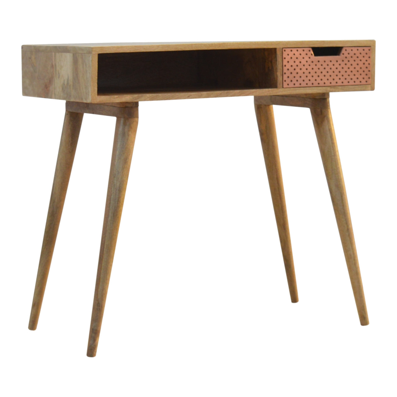 Bureau en cuivre perforé