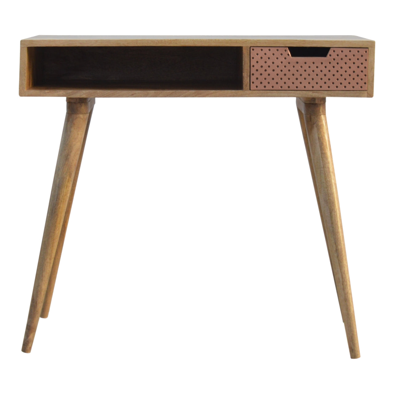 Bureau en cuivre perforé