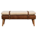 Banc en cuir bouclé de buffle