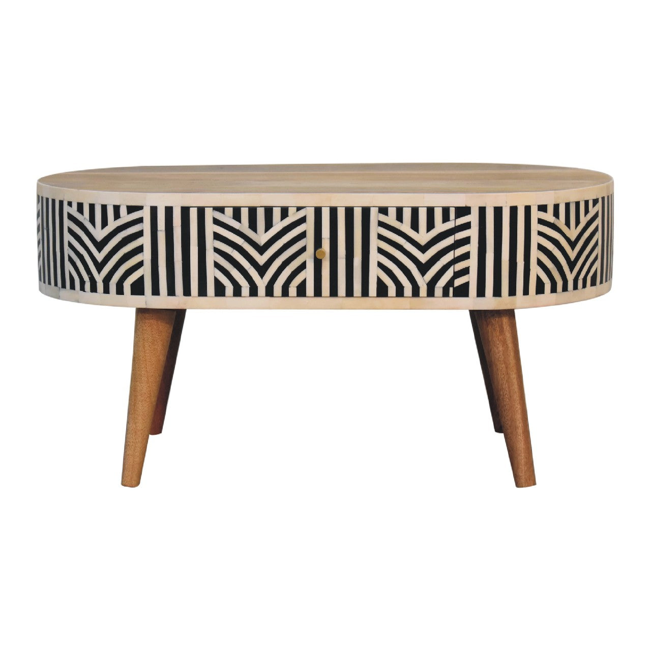 Table basse Edessa incrustée d'os