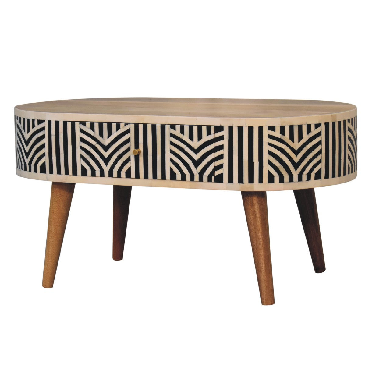 Table basse Edessa incrustée d'os