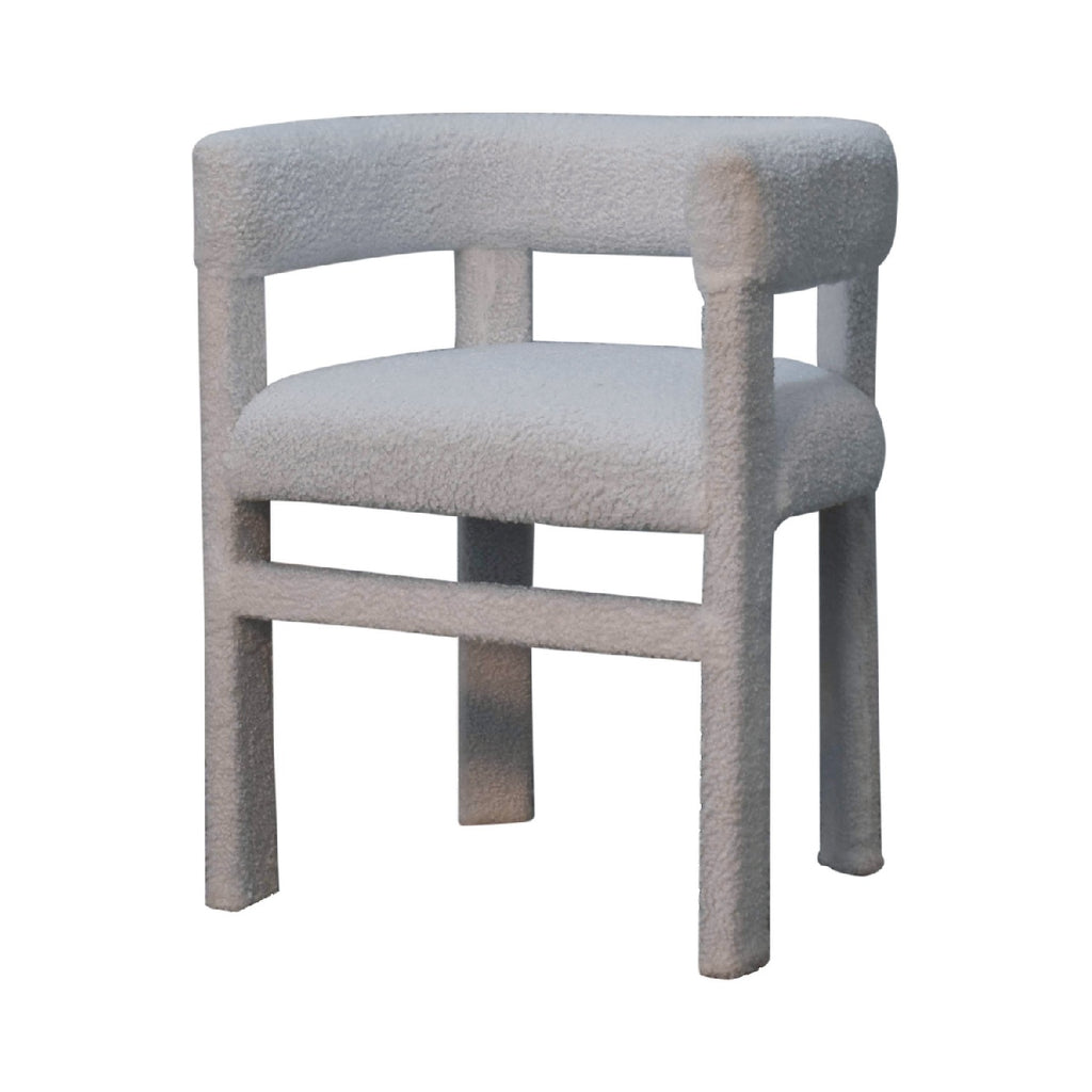 Fauteuil d'appoint en boucle blanche