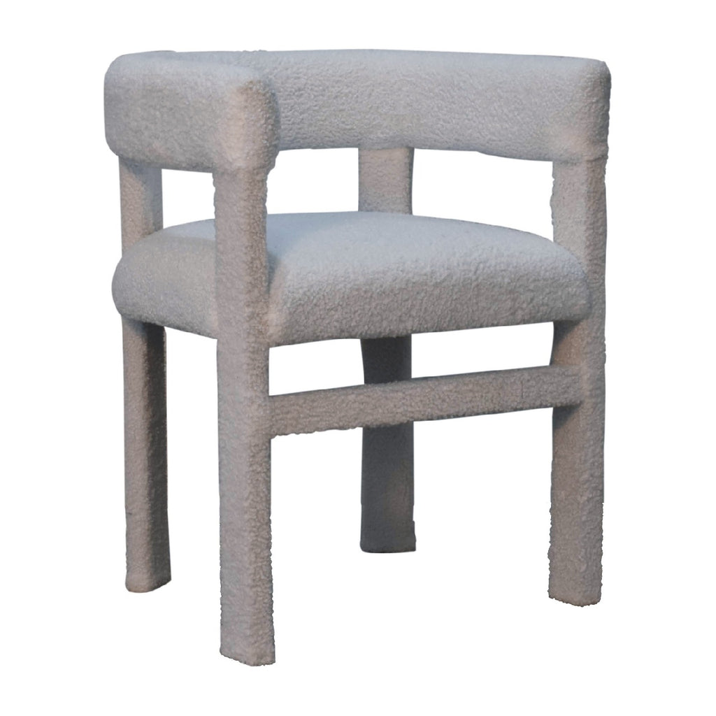 Fauteuil d'appoint en boucle blanche