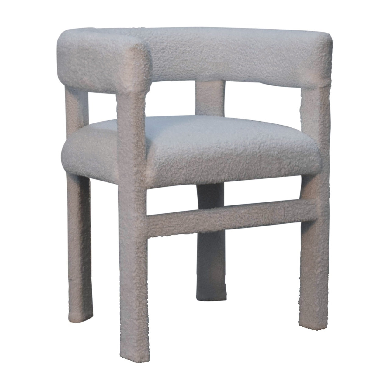 Fauteuil d'appoint en boucle blanche