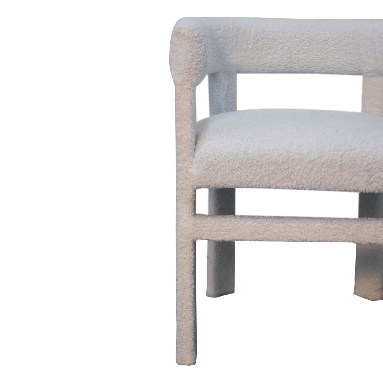 Fauteuil d'appoint en boucle blanche