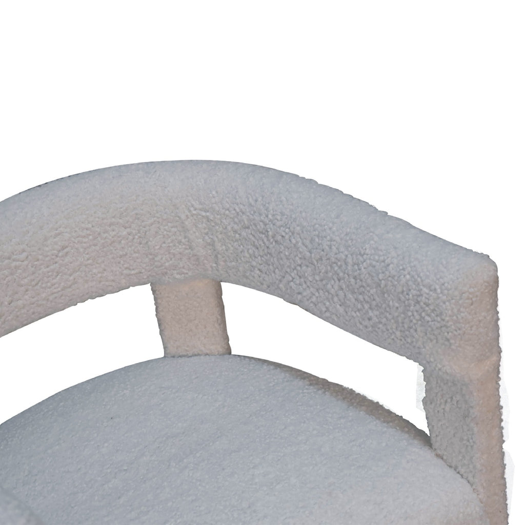 Fauteuil d'appoint en boucle blanche
